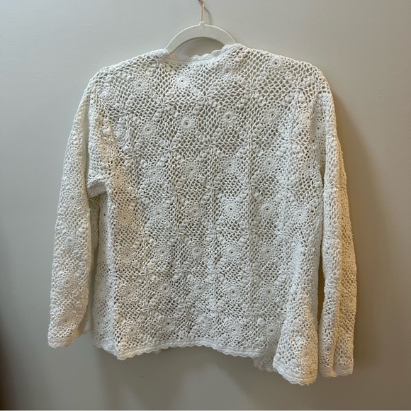 ✨ FREE PEOPLE VINTAGE 1970s handmade crochet cardigan - Picture 4 of 4
